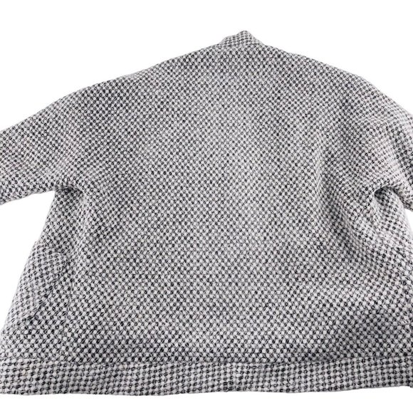 Chicos Womens Black & White Textured Cardigan Jacket With Pockets Size 1 Medium - Picture 4 of 4